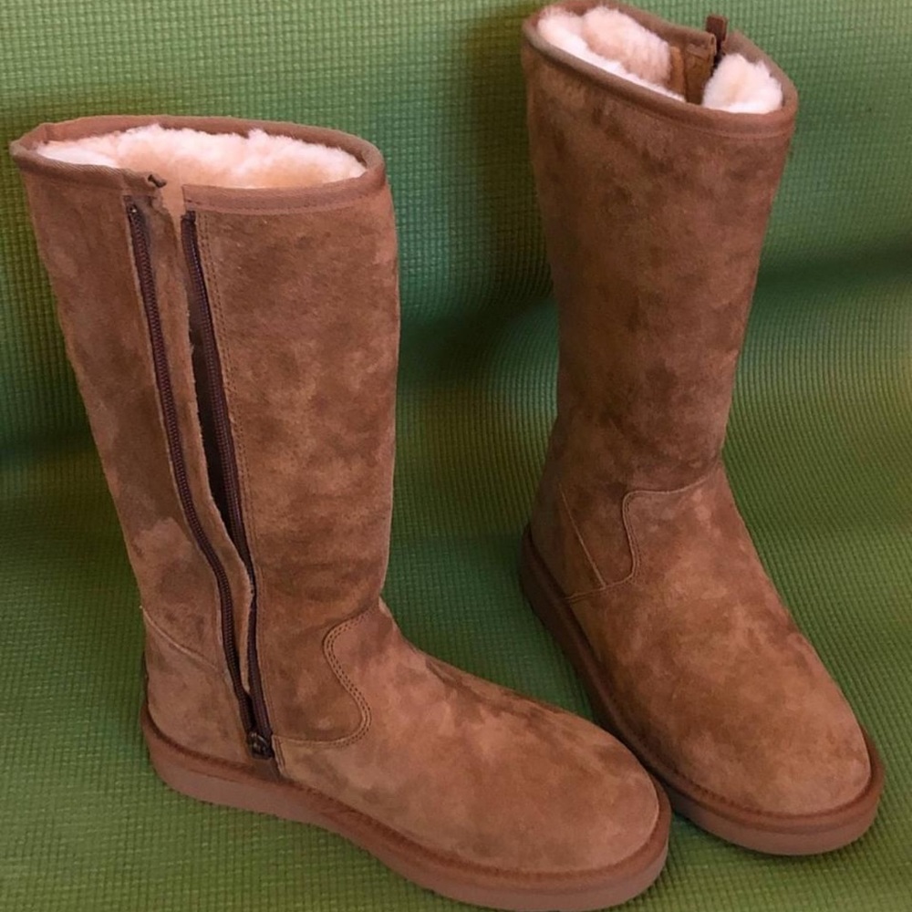 NEW UGG Women's Sumner Chestnut Tall Zip Suede Boot NIB | Size 5